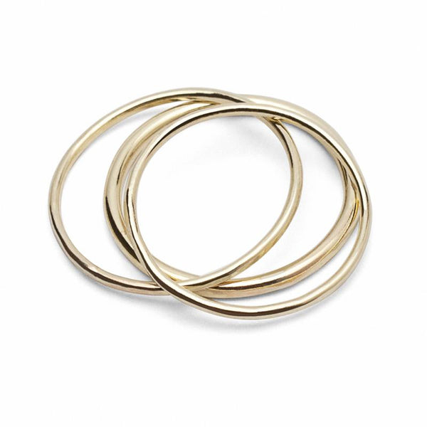 CLASSIC Stacker Rings 18Ct Gold - Set of 3
