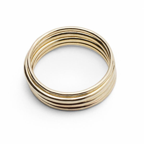 CLASSIC Stacker Rings 18 Ct Gold - Set of 4