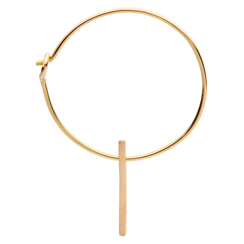 CLASSIC Small Hoop 18Ct Gold with Diamonds